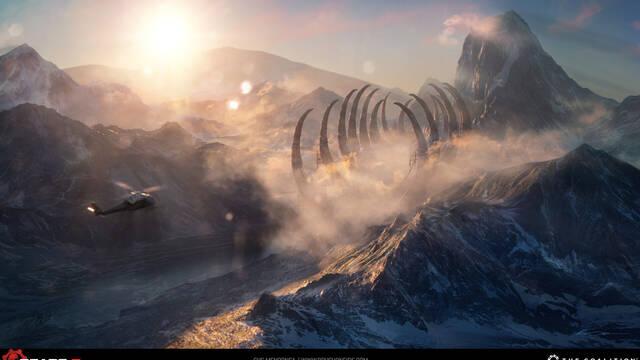 Gears 5 - Ilustraciones - gus mendonca gm riftworm establishing shot fullscreen scafolding