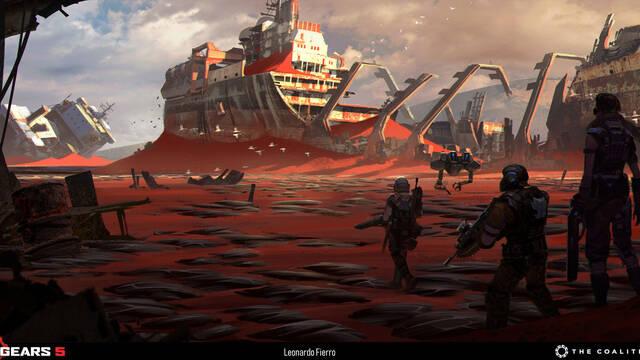 Gears 5 - Ilustraciones - leo fierro gears 5 template 004