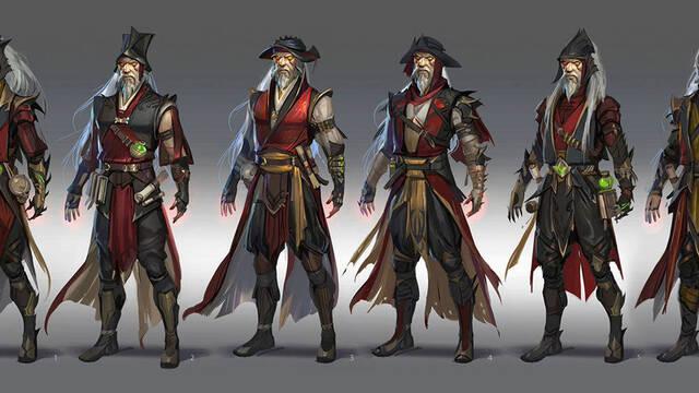 Mortal Kombat 11 - Ilustraciones - mk11 shang tsung past outfit