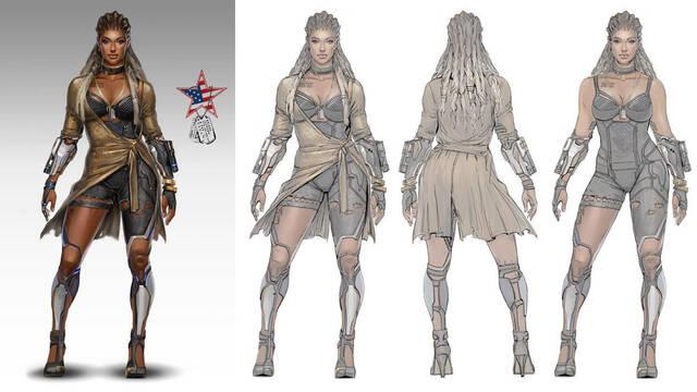 Mortal Kombat 11 - Ilustraciones - mk11 jacqui briggs concept art