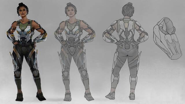 Mortal Kombat 11 - Ilustraciones - mk11 jacqui briggs concept