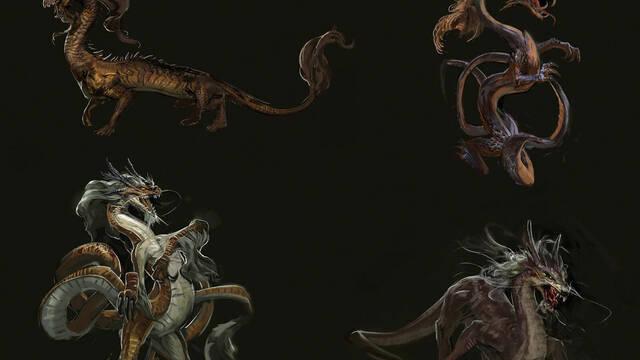 Mortal Kombat 11 - Ilustraciones - mk11 liu kang dragon concept