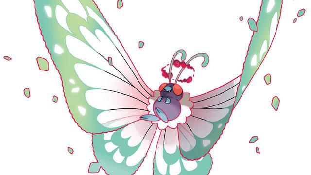 Pokmon Espada y Escudo - Ilustraciones - pss gigantamax butterfree attack