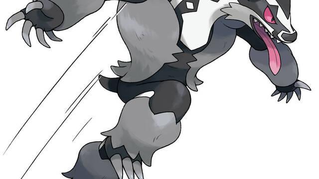 Pokmon Espada y Escudo - Ilustraciones - pss obstagoon jumping