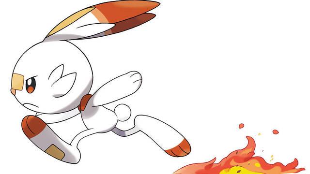 Pokmon Espada y Escudo - Ilustraciones - pss scorbunny running