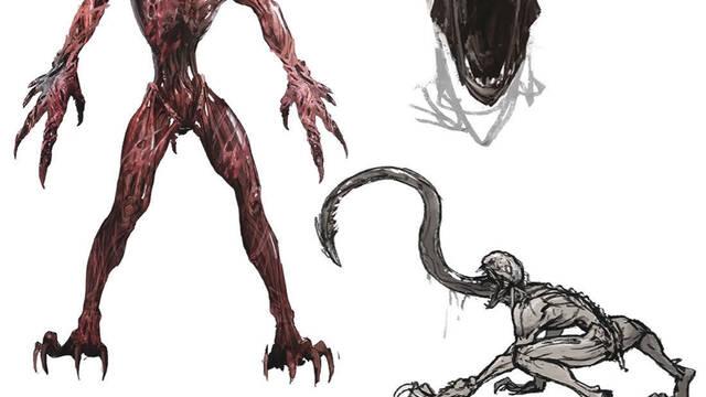 Resident Evil 2 - Ilustraciones - re2 licker concept art