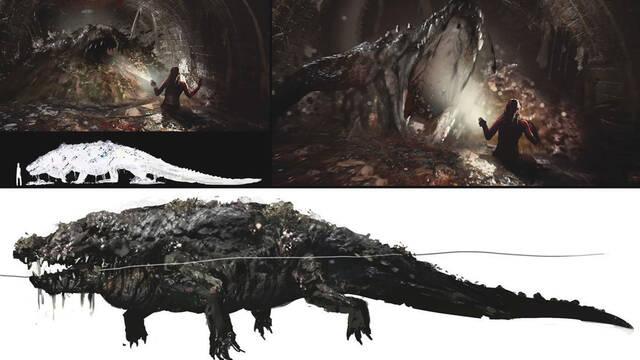 Resident Evil 2 - Ilustraciones - re2 mutant alligator