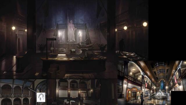Resident Evil 2 - Ilustraciones - re2 police department main hall