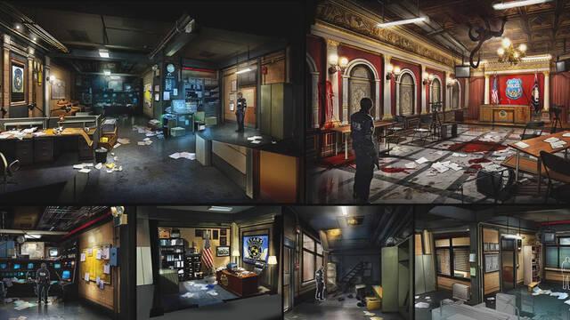 Resident Evil 2 - Ilustraciones - re2 police station