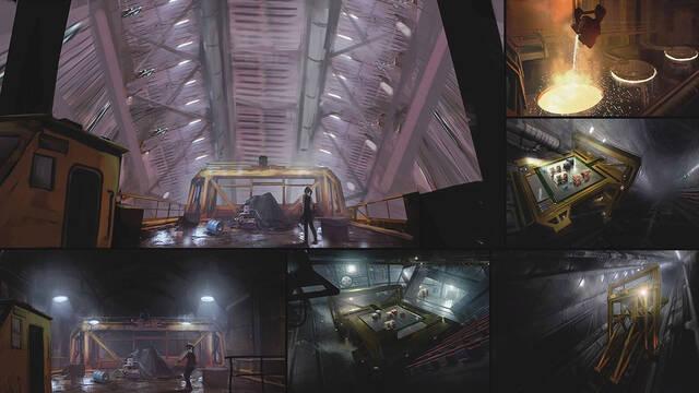 Resident Evil 2 - Ilustraciones - re2 umbrella lab elevator
