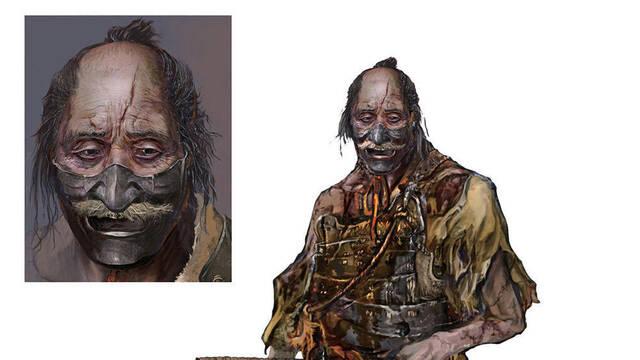 Sekiro - Ilustraciones - ssdt fallen soldier at the dilapidated temple