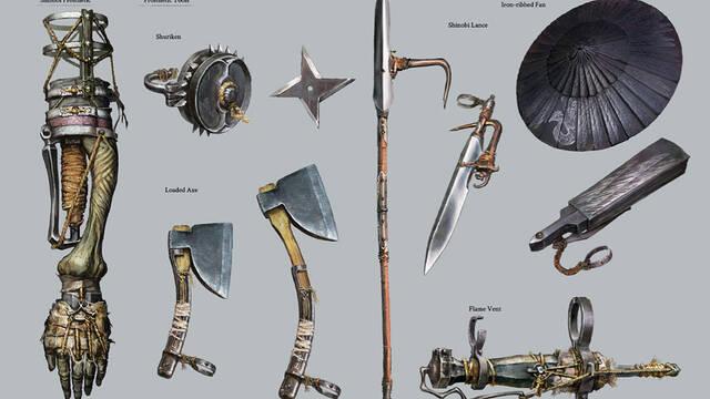 Sekiro - Ilustraciones - ssdt prosthetic tools