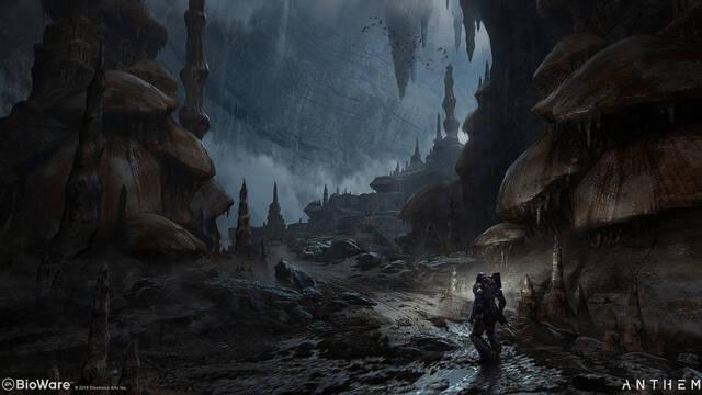 Anthem - Ilustraciones - ken fairclough cave dungeon windingpath2