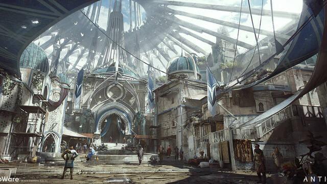 Anthem - Ilustraciones - ken fairclough forttarsis courtyard2