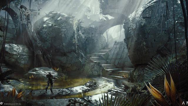 Anthem - Ilustraciones - ken fairclough swamp exo ruins2