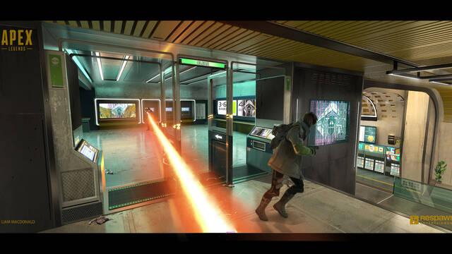 Apex Legends - Ilustraciones - liam macdonald train station interior view003 review