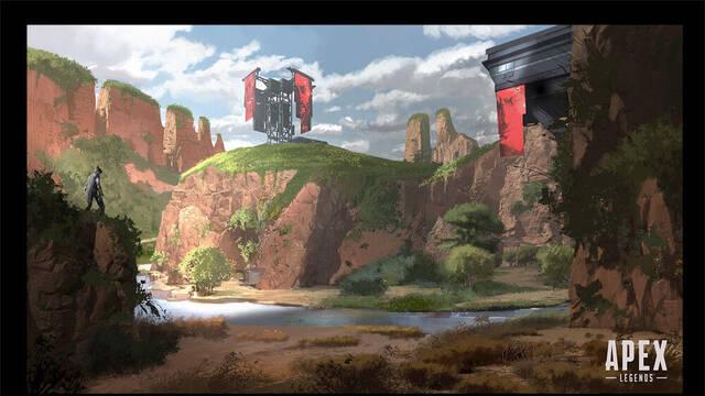 Apex Legends - Ilustraciones - jung park canyon land bones