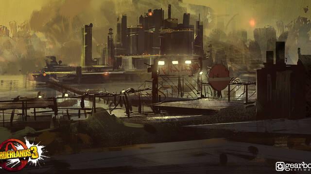 Borderlands 3 - Ilustraciones - adam ybarra env baglog prison wide 002