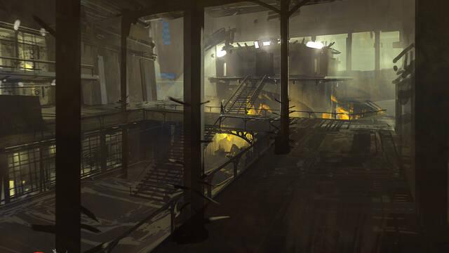 Borderlands 3 - Ilustraciones - adam ybarra env baglog interior paintover