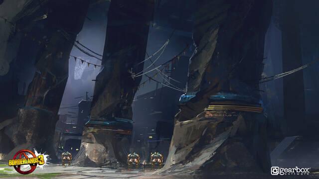 Borderlands 3 - Ilustraciones - adam ybarra hollowedout spirearea