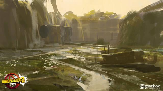Borderlands 3 - Ilustraciones - adam ybarra mood widetopdown