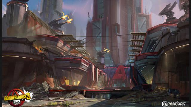Borderlands 3 - Ilustraciones - adam ybarra atlas approach 01