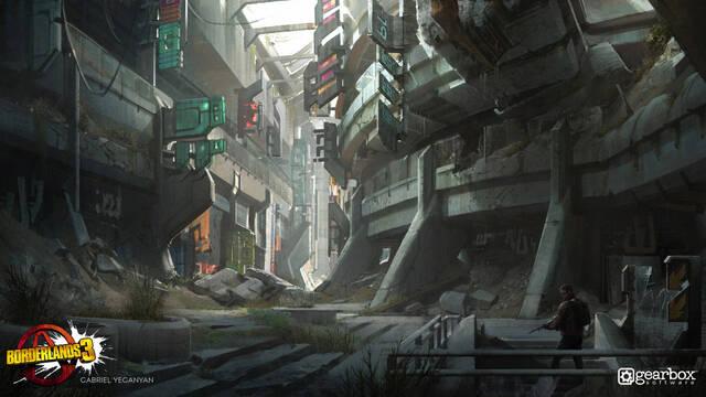 Borderlands 3 - Ilustraciones - gabriel yeganyan gabrielyeganyan abandonedmall (1)