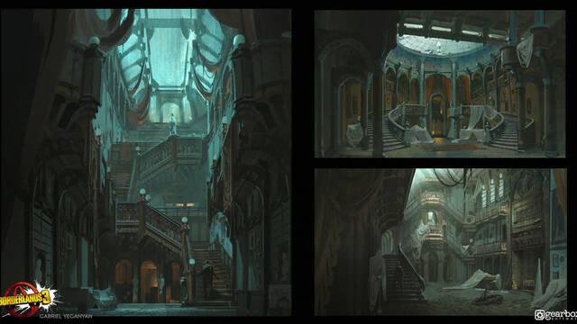 Borderlands 3 - Ilustraciones - gabriel yeganyan gabrielyeganyan mansion