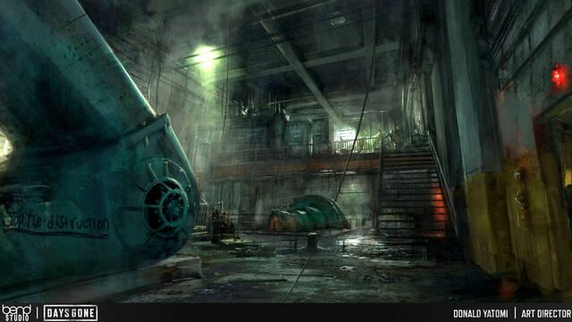 Days Gone - Ilustraciones - donald yatomi hydrodam interior paintover