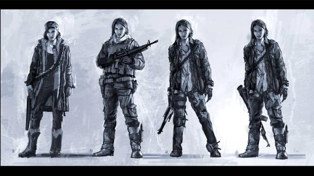 Days Gone - Ilustraciones - donald yatomi rikki fullbody sketches