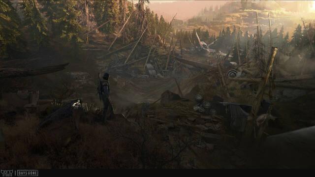 Days Gone - Ilustraciones - hans park hans park aircraft crash sunset