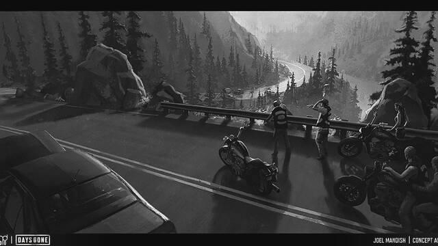 Days Gone - Ilustraciones - joel mandish canyon envsketch 01