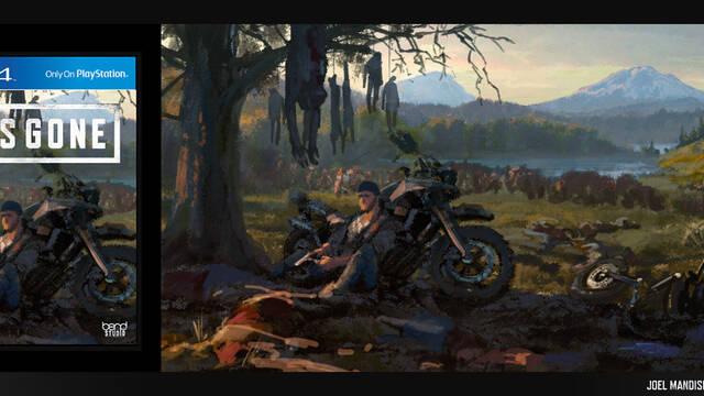 Days Gone - Ilustraciones - joel mandish daysgone box art color comps