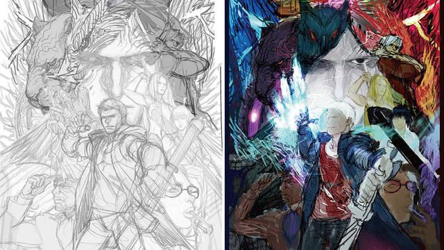 Devil May Cry 5 - Ilustraciones - dmc5 official art works cover concept