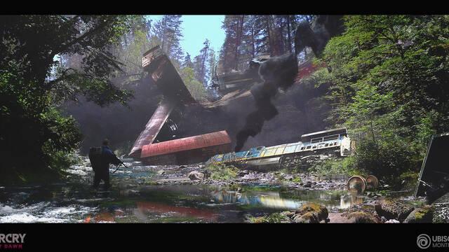 Far Cry New Dawn - Ilustraciones - crocq clement farcry intro brokentrain