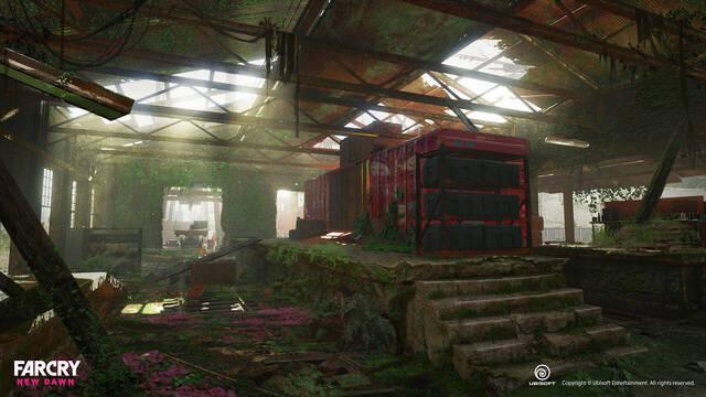 Far Cry New Dawn - Ilustraciones - miguel mendez trainstation interior 02
