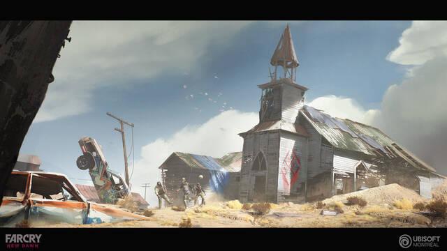 Far Cry New Dawn - Ilustraciones - crocq clement farcry fe churchexterrior