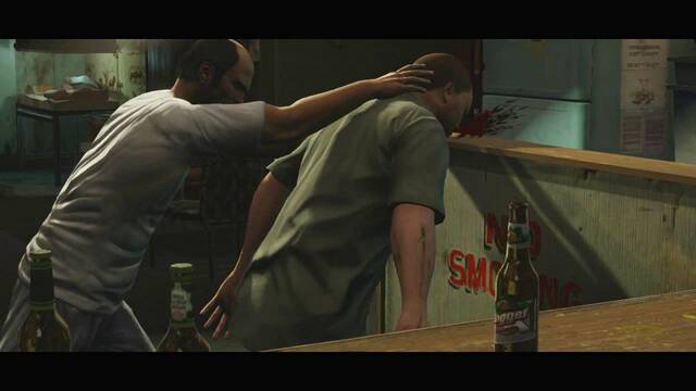 Travis en GTA V - ... por su mal carcter...