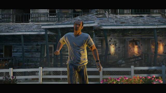 Travis en GTA V - ... su piromana...
