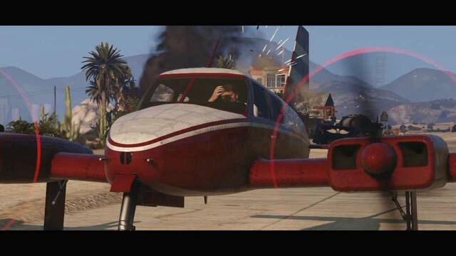 Travis en GTA V - ... su habilidad para pilotar...