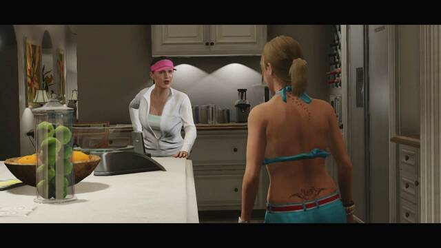 Michael en GTA V - ... una mujer a la que odia, y una hija a la que no entiende.