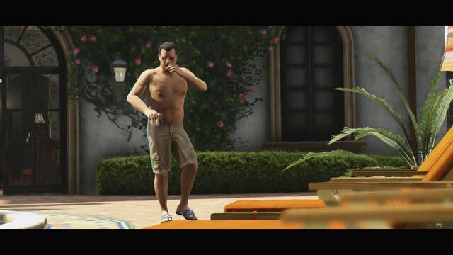 Michael en GTA V - Michael tiene una vida apacible y acomodada...