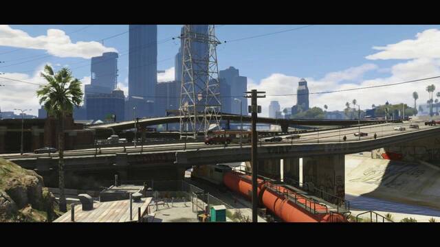 Escenarios de GTA V - Los Santos est vertebrada por una gran red de autopistas