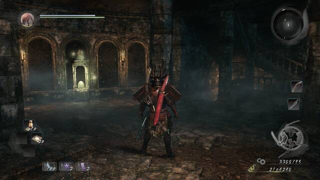 Nioh Los ojos de la reina - Altar y escalera