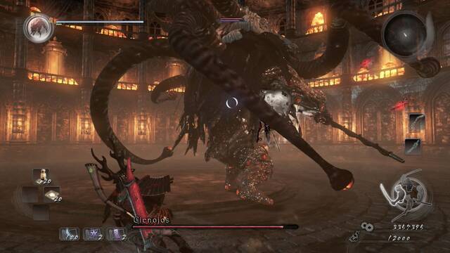 Nioh Los ojos de la reina Jefe Cienojos - Espadas voladoras