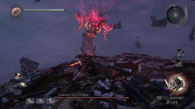 Nioh La aparición del rey demonio Jefe Yamato-no-Orochi - Última cabeza