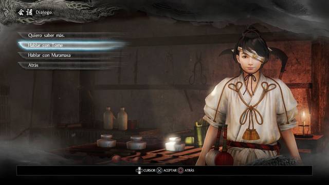 Nioh Truco del herrero - Elegir con quin hablamos
