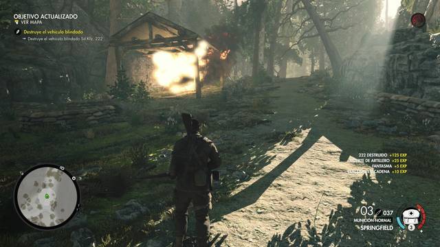 Sniper Elite 4 Viaducto de Regilino - Blindado destruido