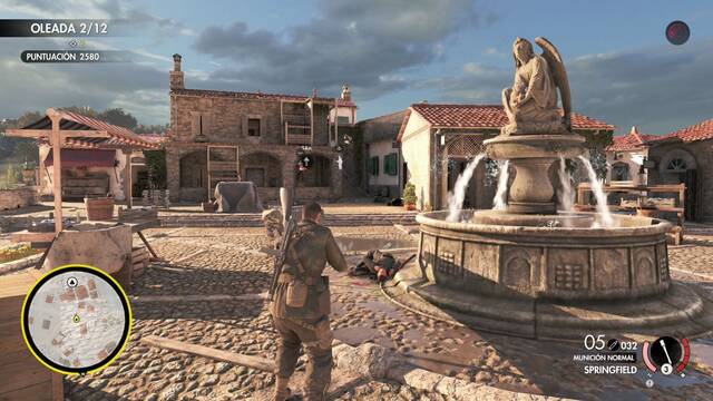 Sniper Elite 4 Modo supervivencia - Enemigo conquistando el puesto de mando