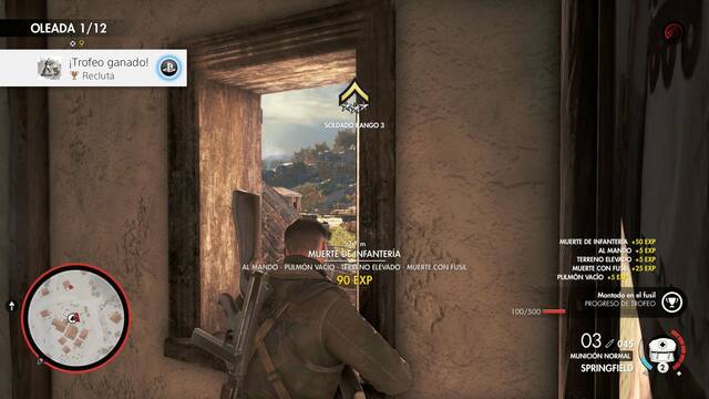 Sniper Elite 4 Modo supervivencia - Ganancia de experiencia y niveles